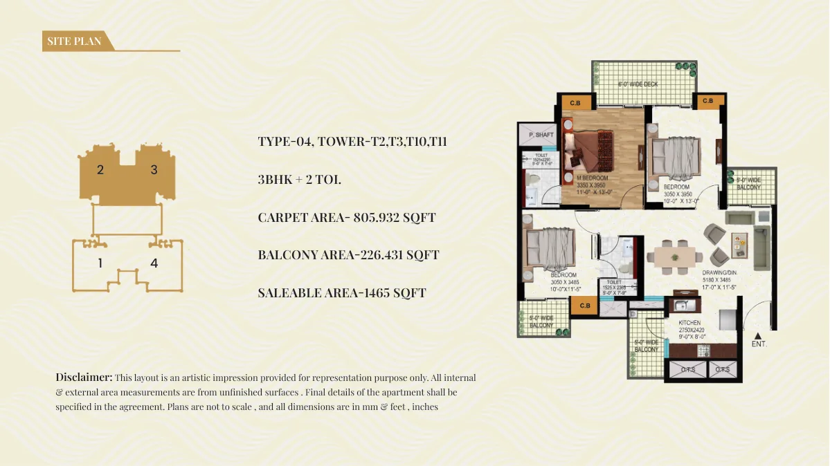 1465 sq. ft. floor plan
